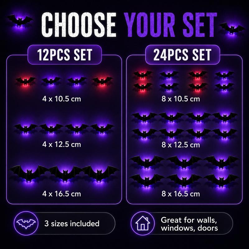3D LED Bat Decoration 🦇
