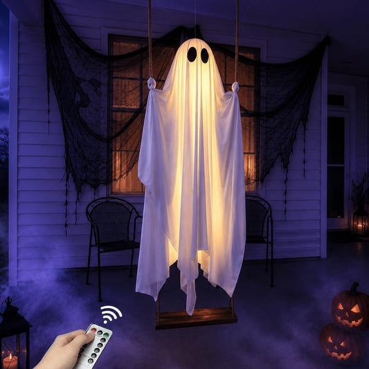 Halloween Decoration 5FT Large Hanging Ghost Swing