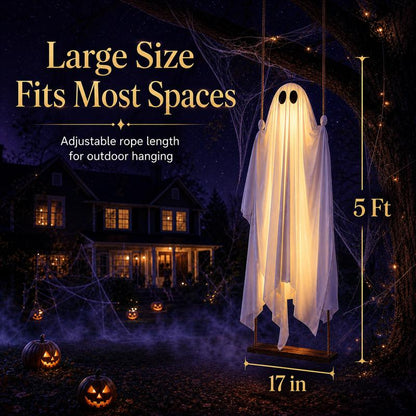 Halloween Decoration 5FT Large Hanging Ghost Swing